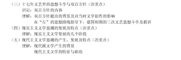 《中国当代文学专题研究》自考大纲