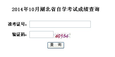 2014年10月湖北自学考试成绩查询